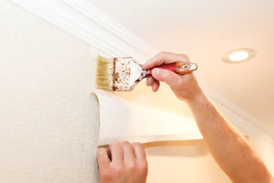 Pose de papier peint à la Selle-en-Hermoy — revêtements muraux et toiles de verre